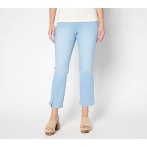 Fashion Women's Petite Pants 22P TripleLuxe Denim Seamed Kick Flare Blue A691877